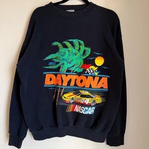 Vintage NASCAR Daytona Sweatshirt XL 90s USA Racing Graphic Crewneck